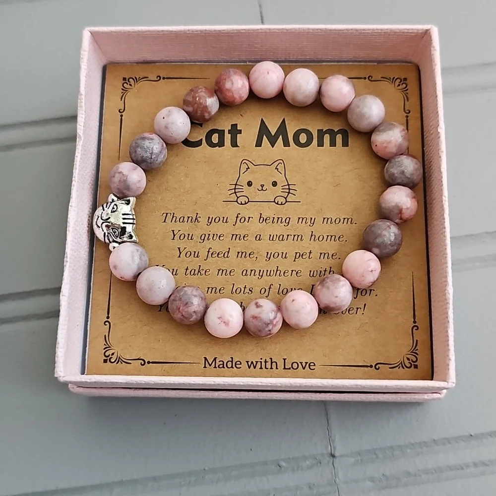 Cat Mom Gift Box, Tumbler, Bracelet Etc